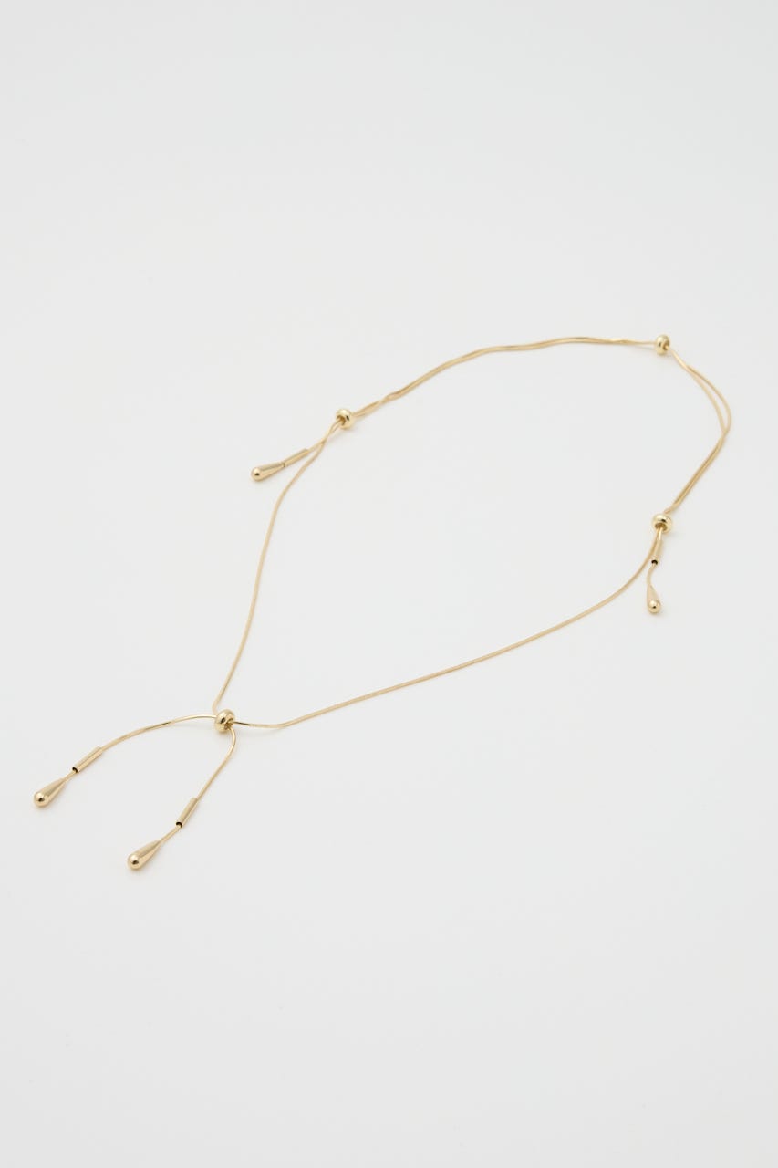 TEAR DROP SNAKE CHAIN ネックレス GLD FREE