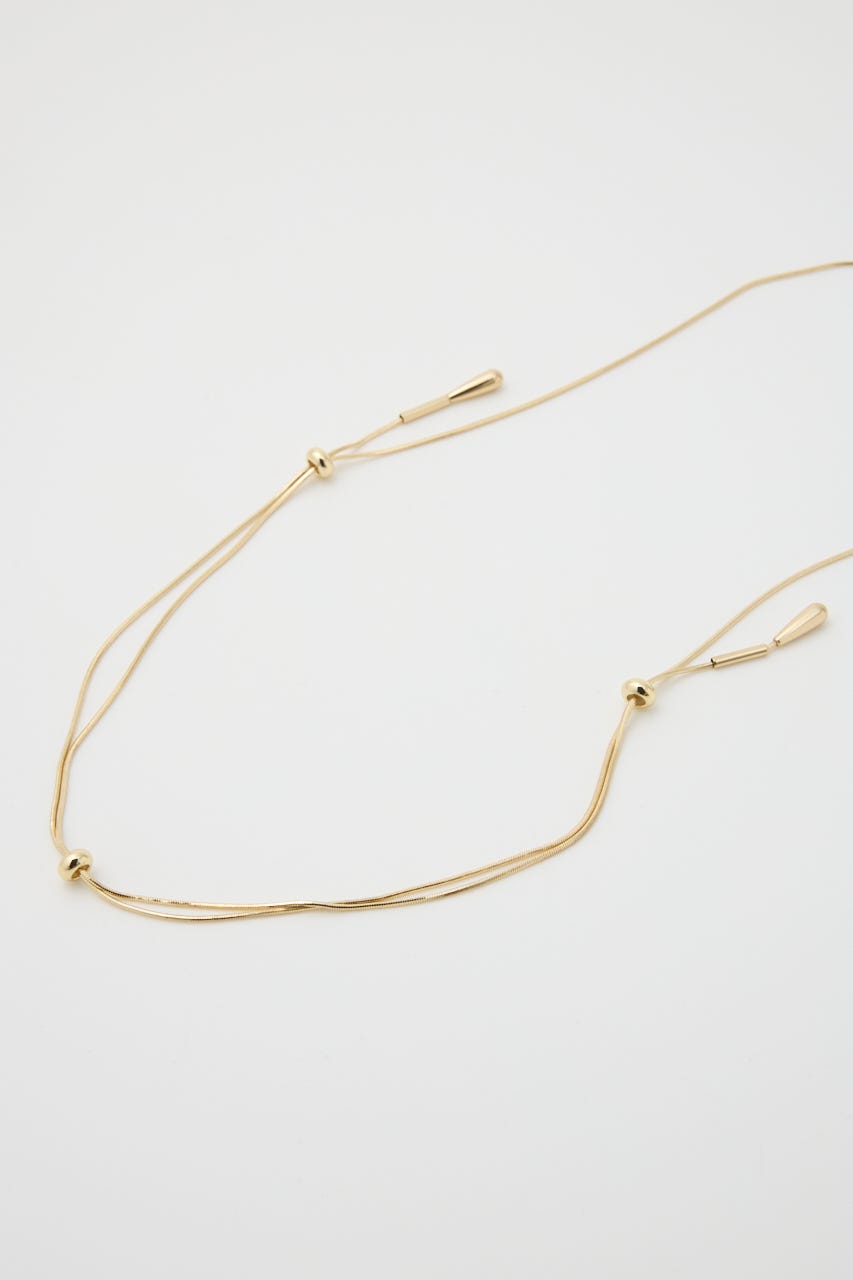 TEAR DROP SNAKE CHAIN ネックレス GLD FREE