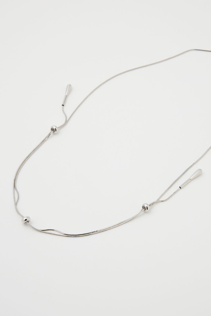 TEAR DROP SNAKE CHAIN ネックレス SLV FREE