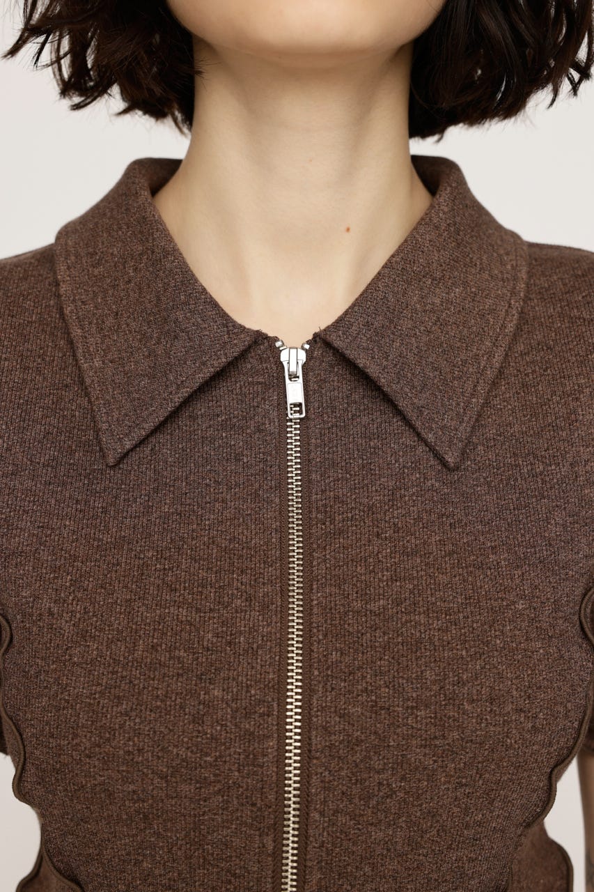 SLY | FRONT ZIP LINKING トップス (Tシャツ・カットソー(半袖