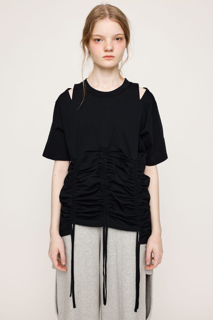 【HERMES】スライダーTシャツ|上質素材の逸品カットソー SLY | STEPHEM SHIRRING Tシャツ (Tシャツ・カットソー(長袖