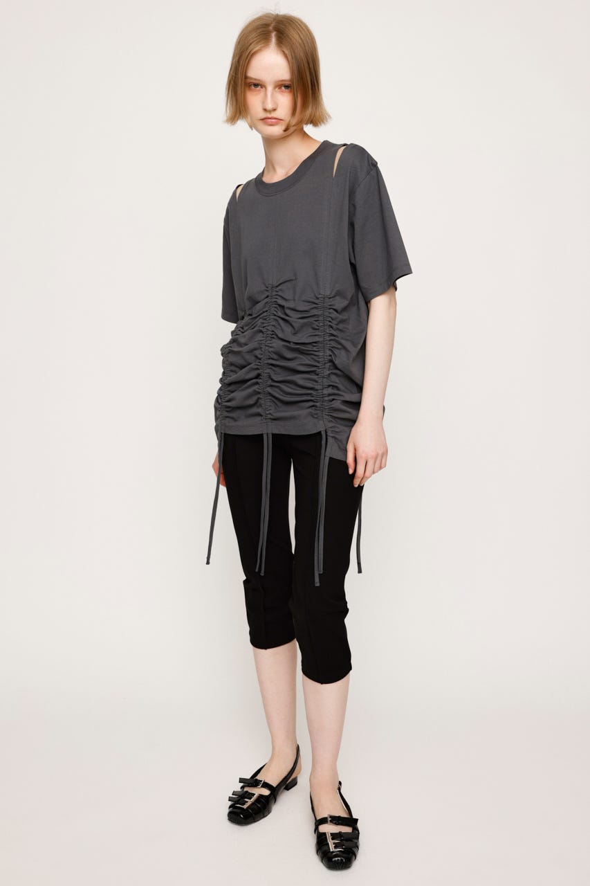 カットソー SHIRRING LOGO S/S TEE SLY | STEPHEM SHIRRING Tシャツ (Tシャツ・カットソー(長袖
