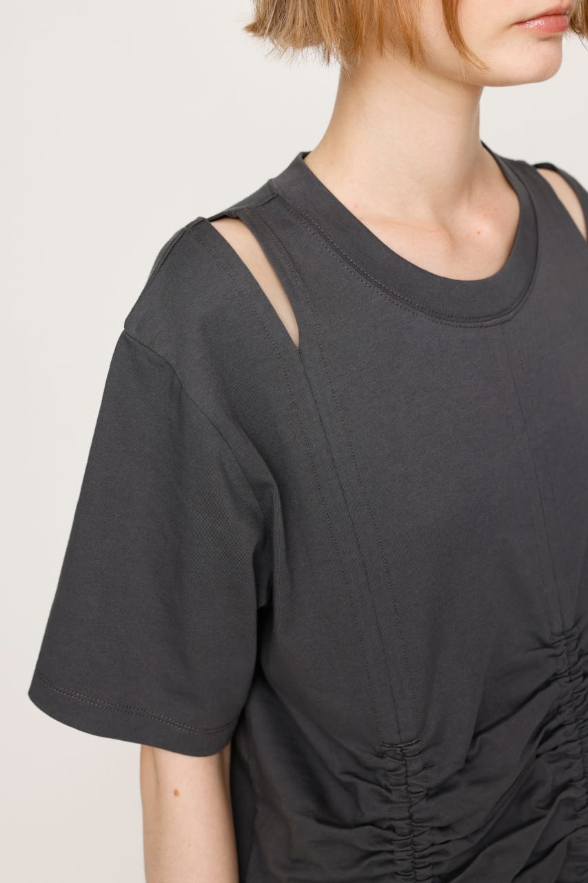 SLY | STEPHEM SHIRRING Tシャツ (Tシャツ・カットソー(長袖