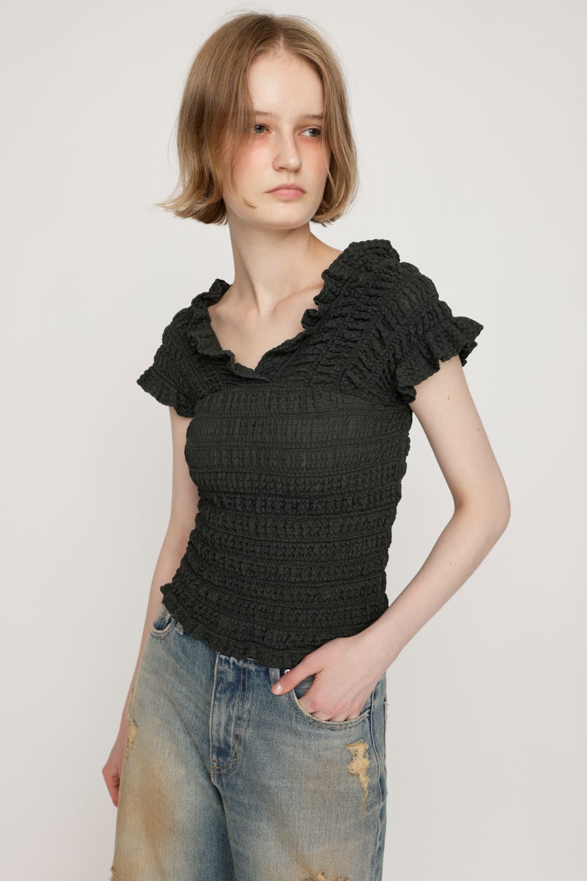 トップス MEDI BUSTIER SET SHIRRING SHORT TOP MEDI BUSTIER SET SHIRRING SHORT TOP - メルカリ