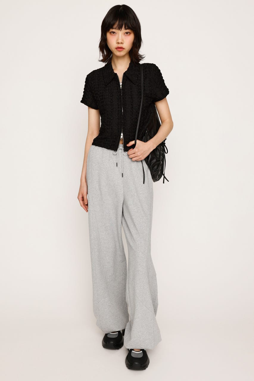 SLY | FRONT ZIP JQ トップス (Tシャツ・カットソー(半袖