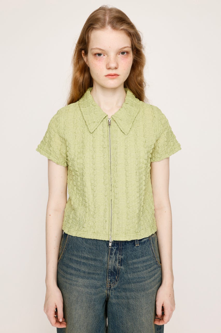 プリーズプリーズ／トップス SLY | OFFSHOULDER FRONT ZIP トップス (Tシャツ・カットソー