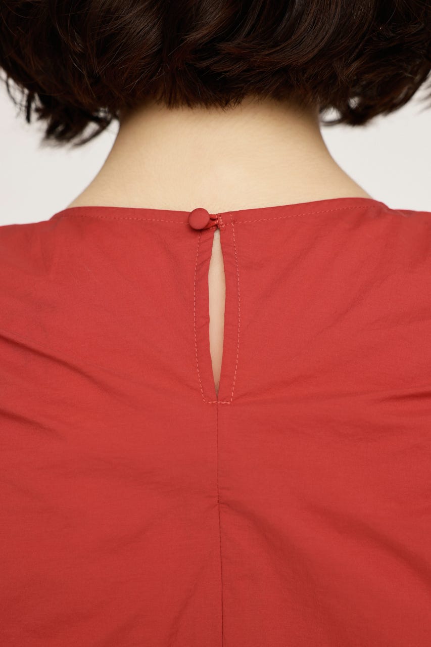 GATHER WOVEN トップス RED FREE