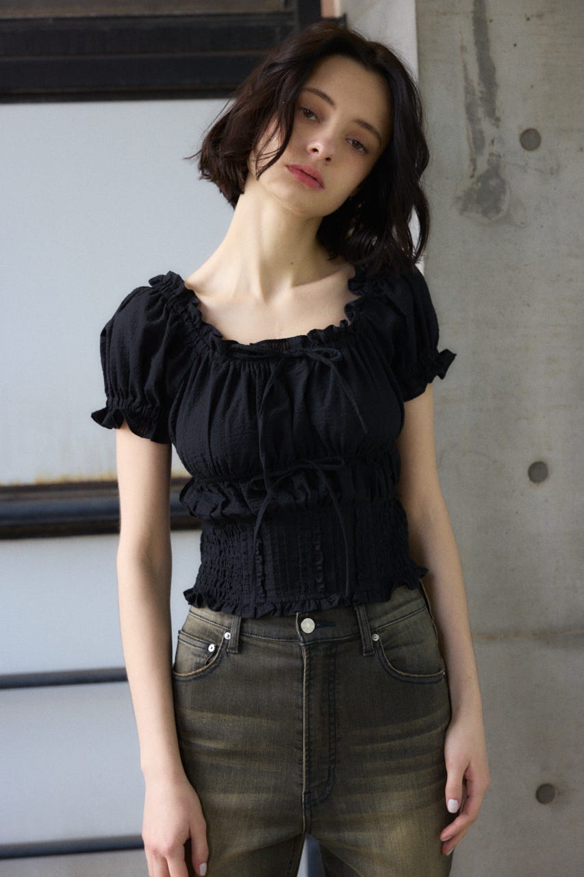 COTTON LACE トップス BLK FREE