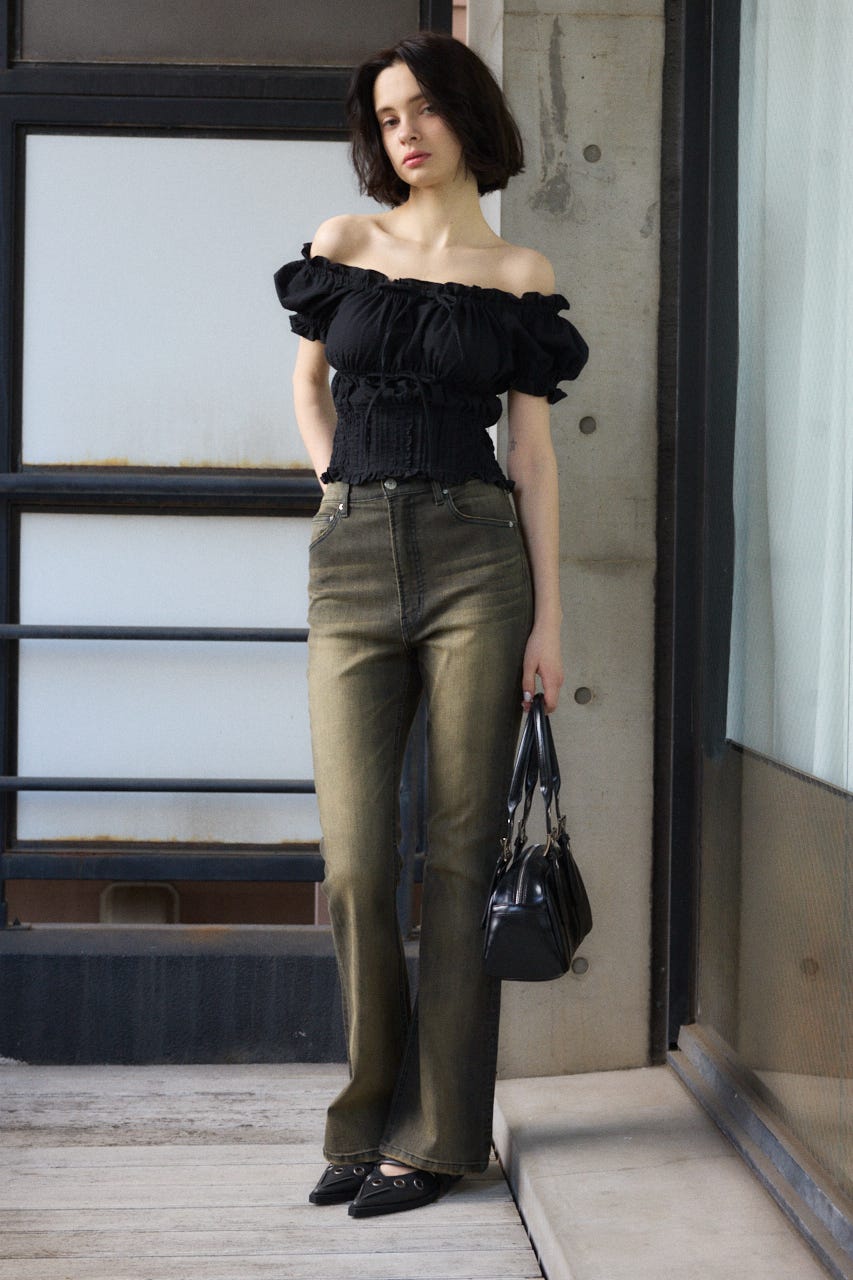 COTTON LACE トップス BLK FREE
