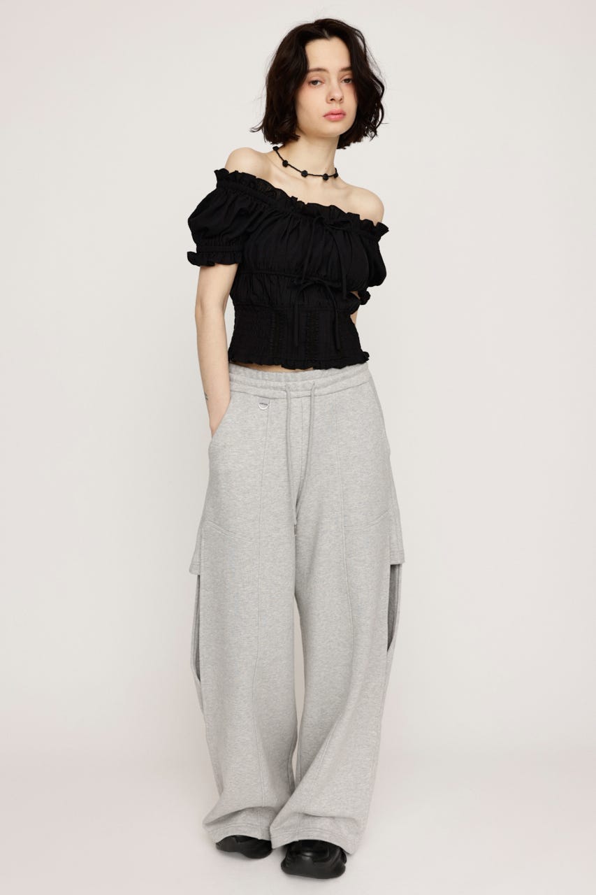 COTTON LACE トップス BLK FREE