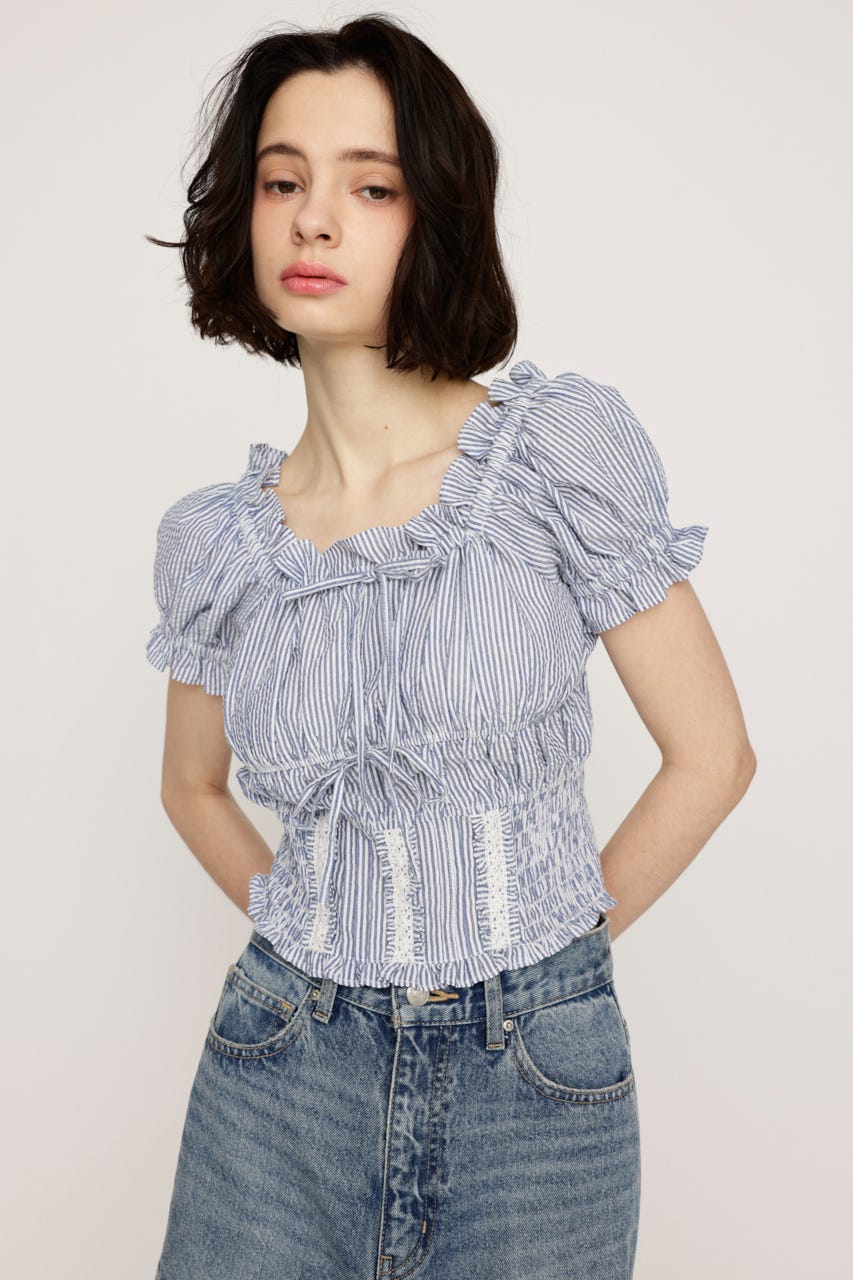 COTTON LACE トップス Multi_1 FREE