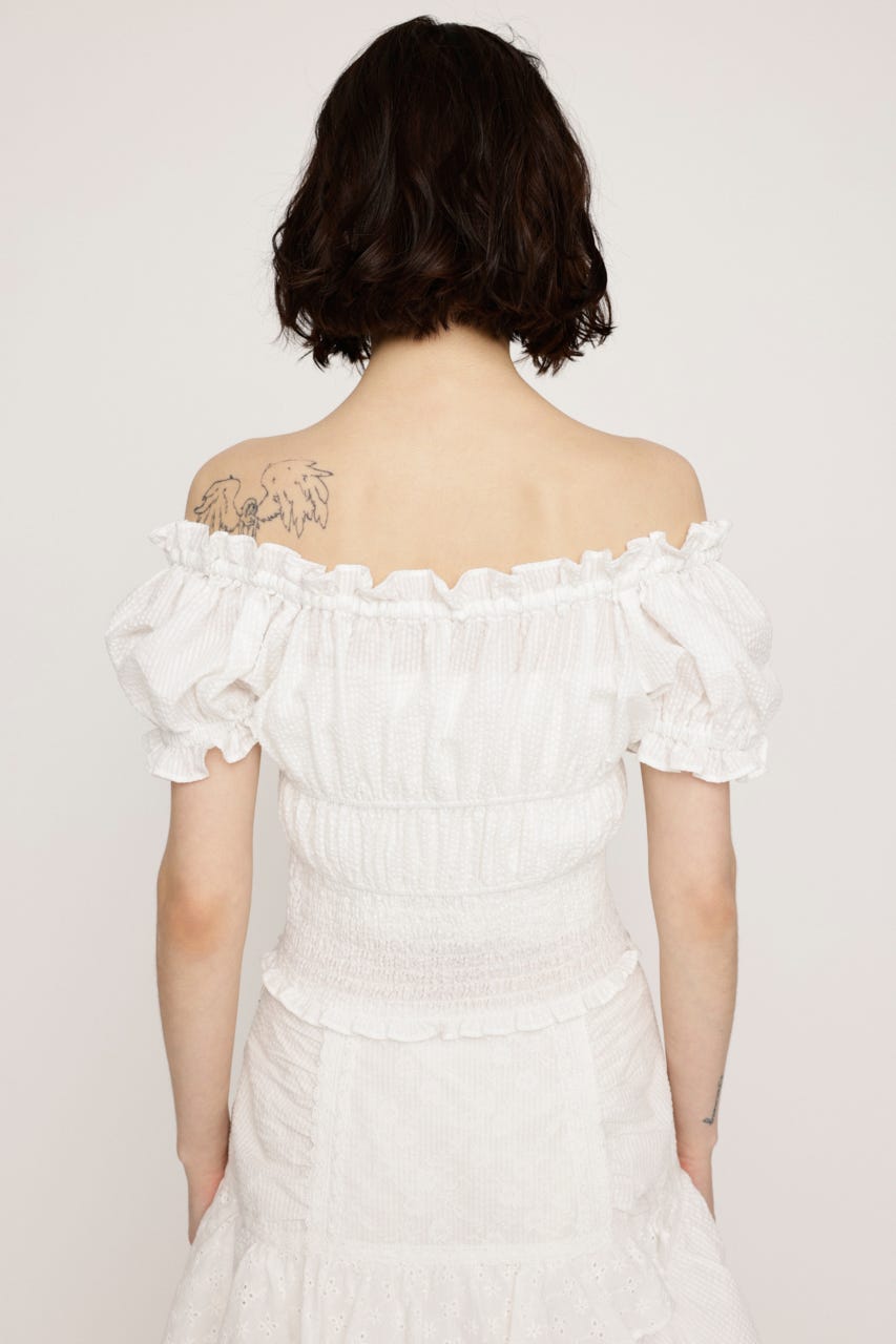 COTTON LACE トップス WHT FREE