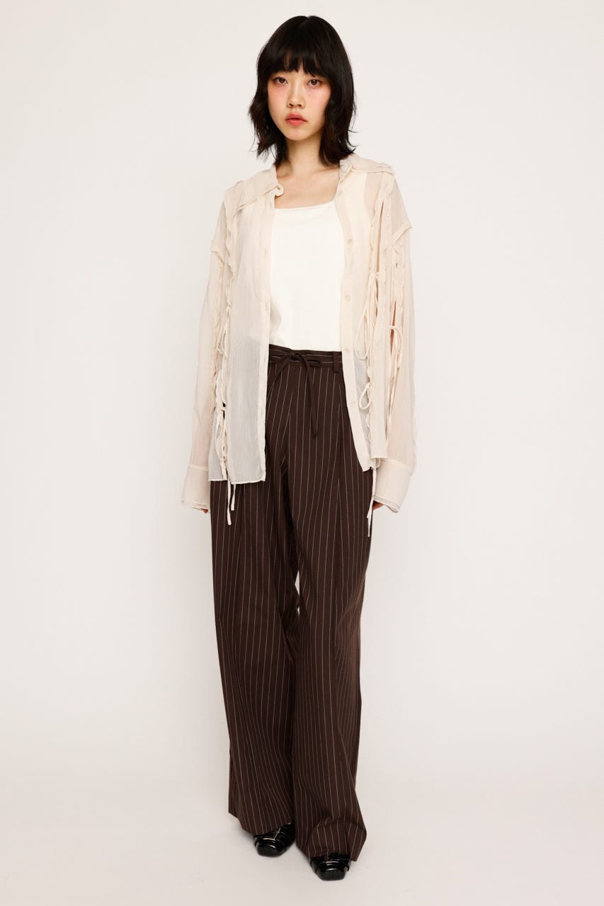 SLY | CUTOUT SHEER RIBBON シャツ (シャツ・ブラウス ) |SHEL