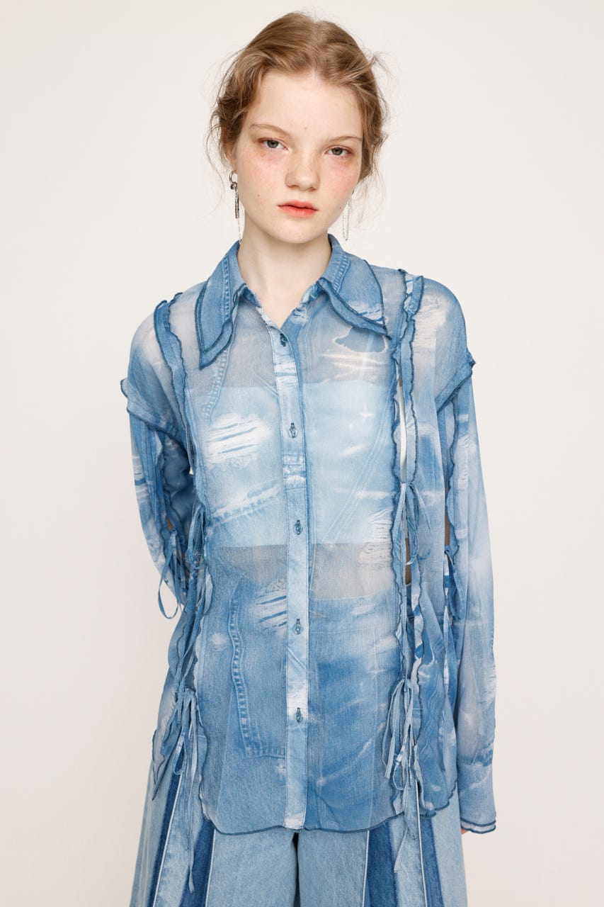 LIten Sheer Sculpture Tops リテン　シアーブラウス LIten Sheer Sculpture Tops リテン シアーブラウス - メルカリ