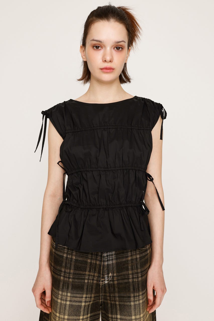 SLY GATHER RIBBON ブラウス SLY | GATHER RIBBON WOVEN ブラウス (シャツ・ブラウス ) |SHEL