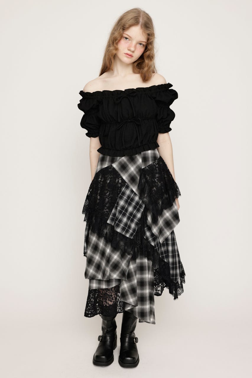 SLY | REMAKE LIKE LACE CHECK スカート (スカート(ロング) ) |SHEL