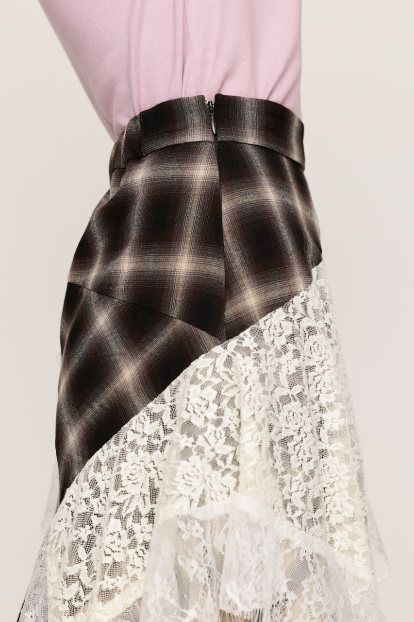 SLY | REMAKE LIKE LACE CHECK スカート (スカート(ロング) ) |SHEL