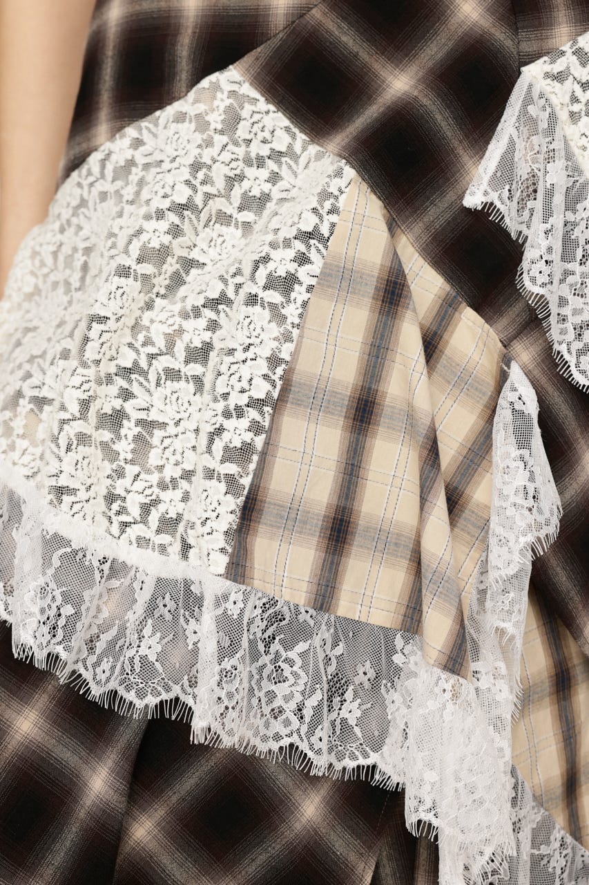 SLY | REMAKE LIKE LACE CHECK スカート (スカート(ロング) ) |SHEL