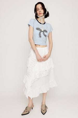 COTTON LACED WRAP DESIGN ロングスカート