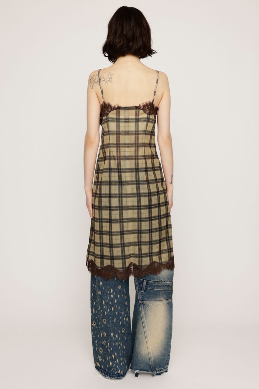 TRIMMING LACE RIBBON CAMI ワンピース M/BEG FREE