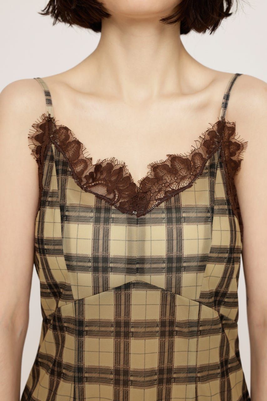 TRIMMING LACE RIBBON CAMI ワンピース M/BEG FREE