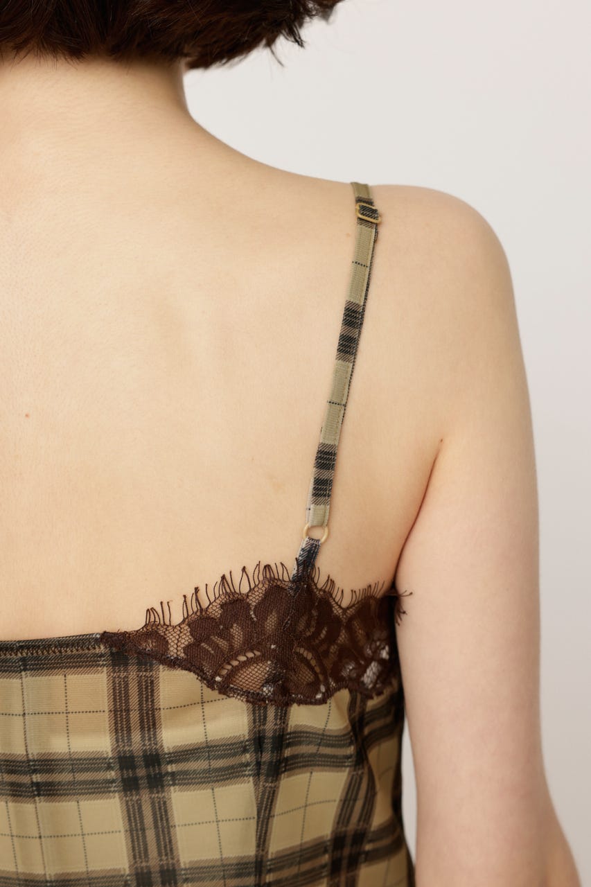 TRIMMING LACE RIBBON CAMI ワンピース M/BEG FREE
