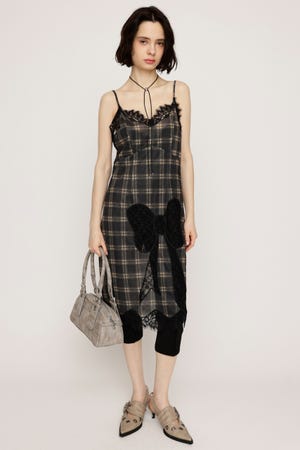TRIMMING LACE RIBBON CAMI ワンピース