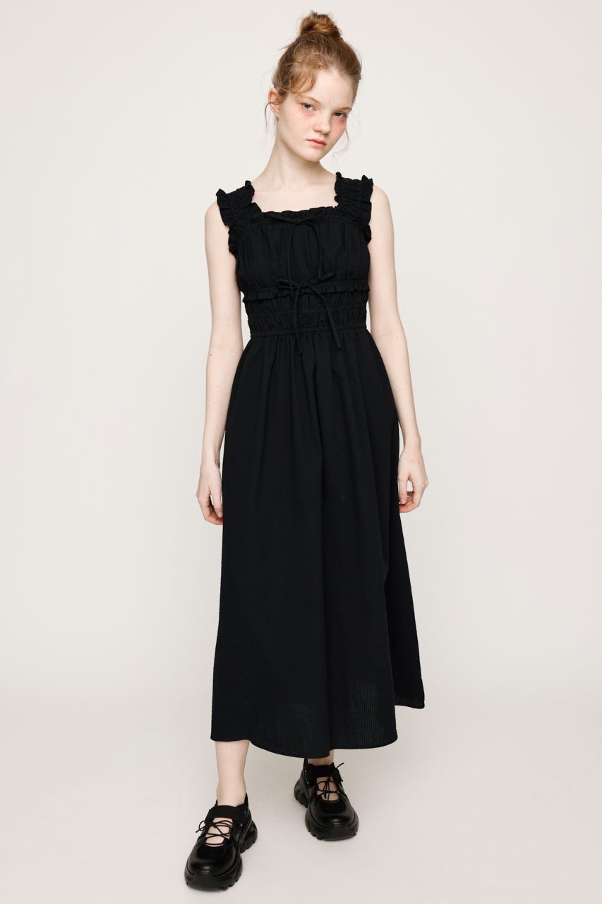 m*ん様 2piece camisole dress PELLICULE ワンピ SLY | ASYMMETRY HEM CAMI ロングワンピース (ワンピース(ロング