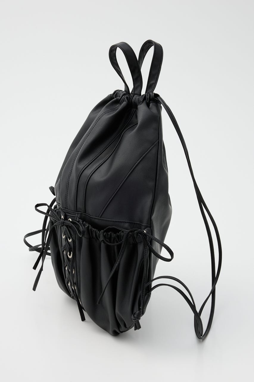F／LEATHER BONDAGE KNAPSACK BLK FREE