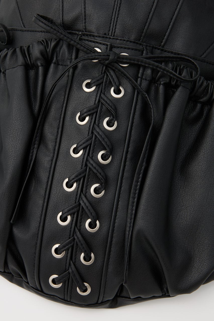 F／LEATHER BONDAGE KNAPSACK BLK FREE