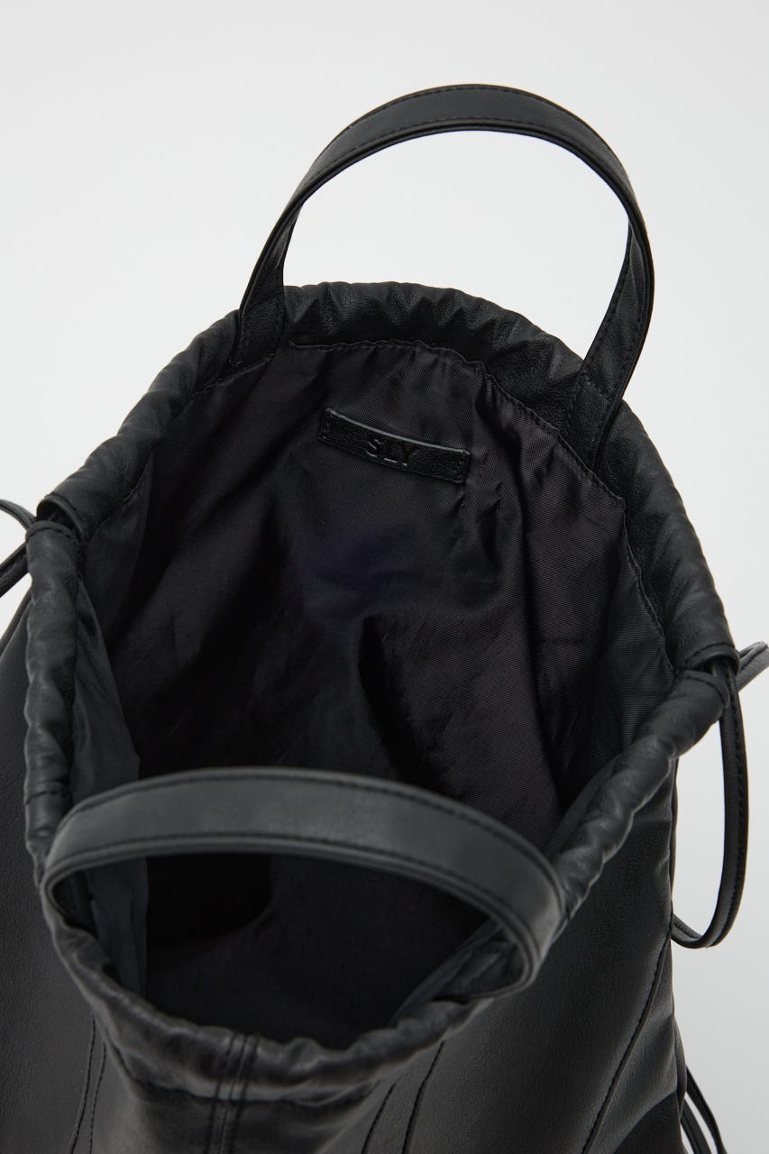 F／LEATHER BONDAGE KNAPSACK BLK FREE