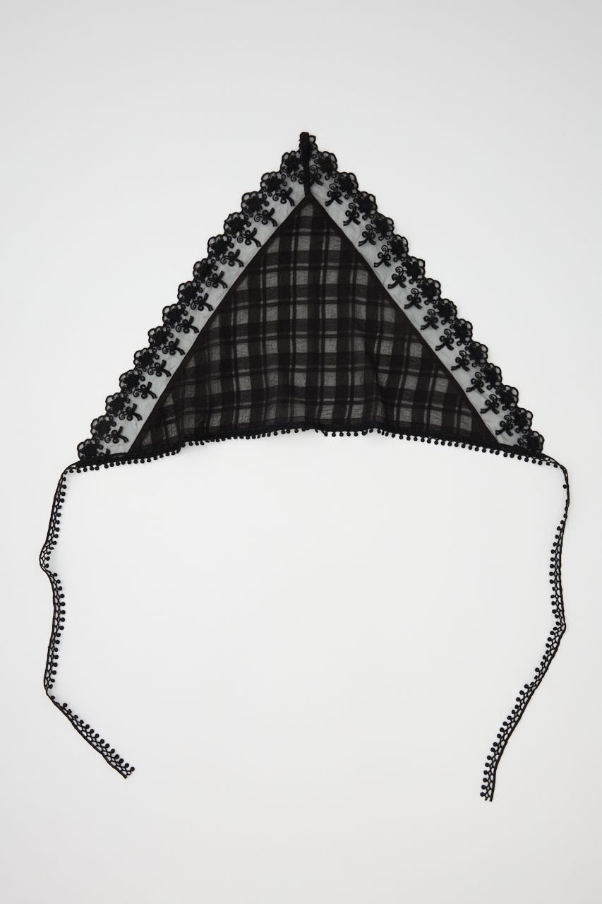 LACE EDGE スカーフ BLK FREE