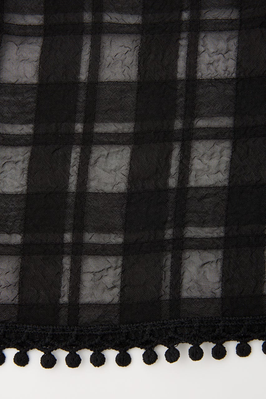 LACE EDGE スカーフ BLK FREE