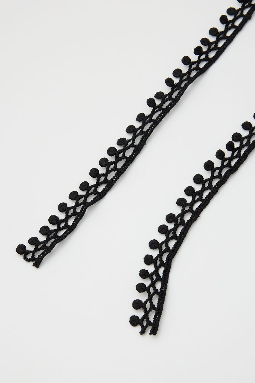 LACE EDGE スカーフ BLK FREE