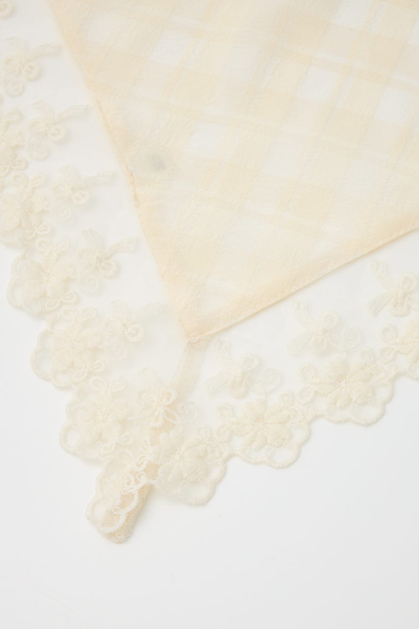LACE EDGE スカーフ IVOY FREE