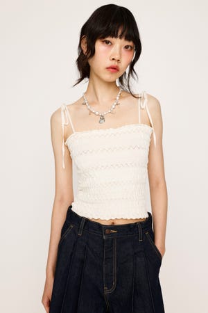 激安店舗 | SLY SHIRRING |SHEL ) (キャミソール キャミソール RIBBON フラワー・リース