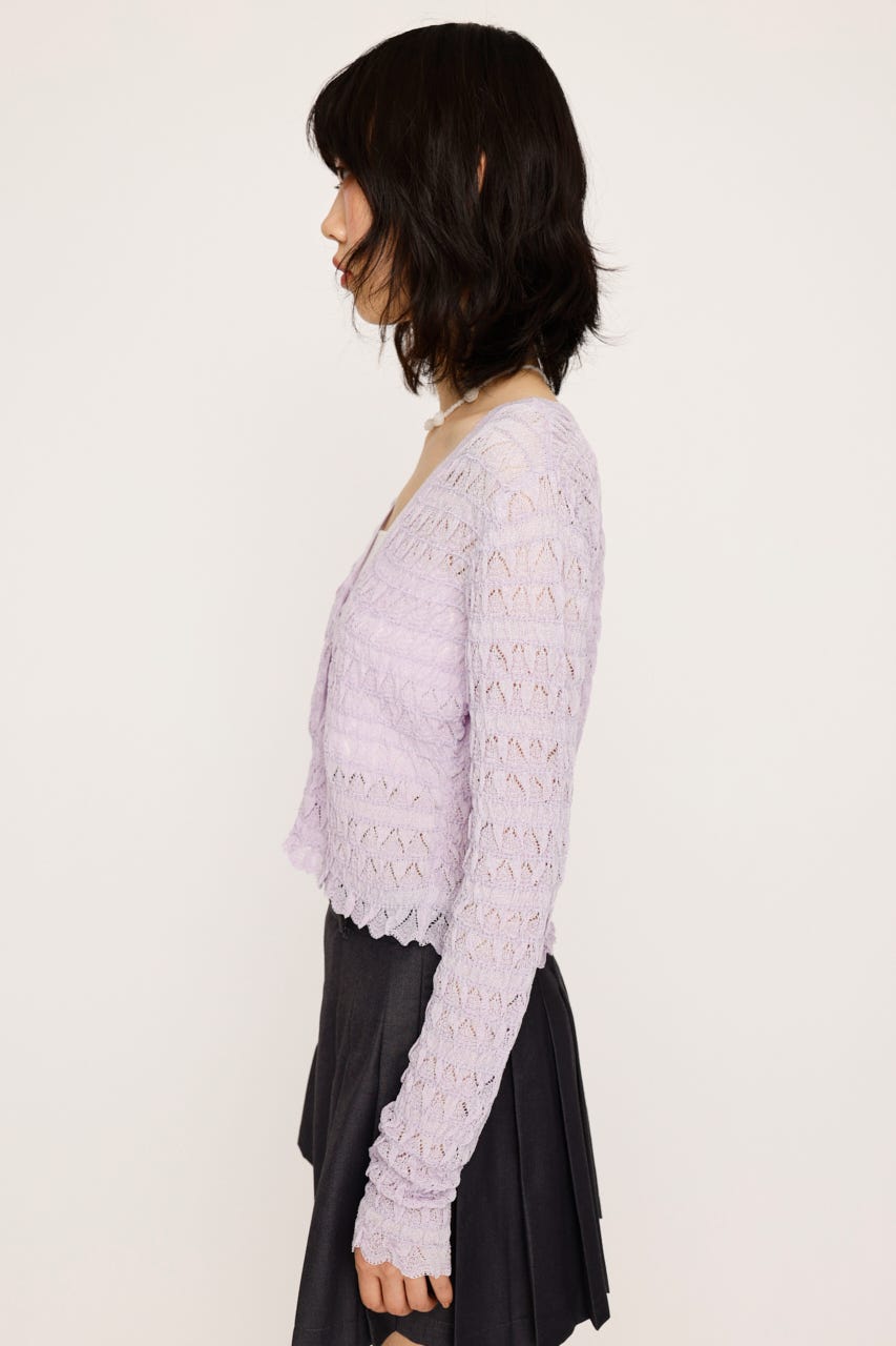 しいな様ニットケース2点 SLY | V／N SHIRRING KNIT カーディガン (カーディガン ) |SHEL