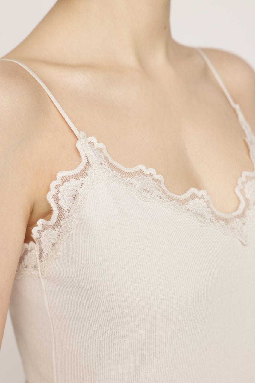 LACE DOCKING キャミソール WHT FREE