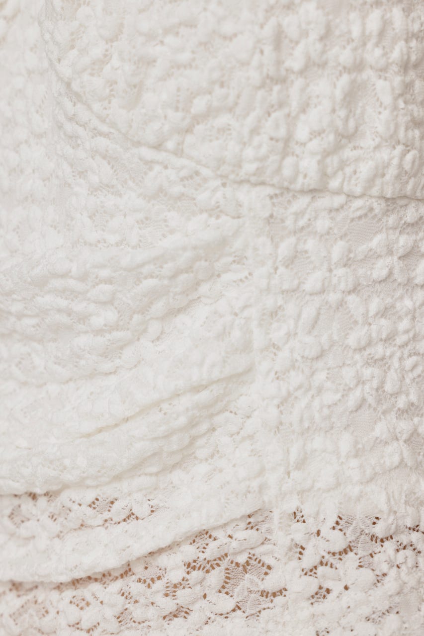 PUFF SLEEVE GATHER CUT トップス WHT FREE