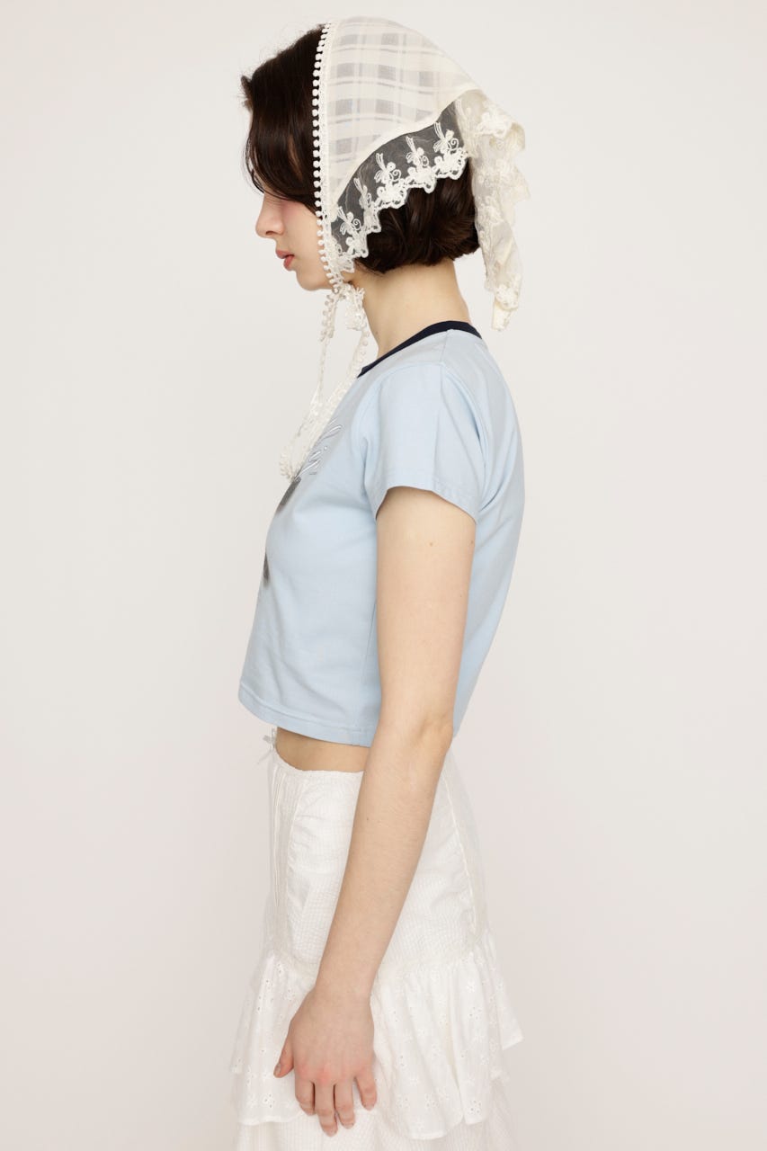 RIBBON COMPACT Tシャツ L/BLU FREE