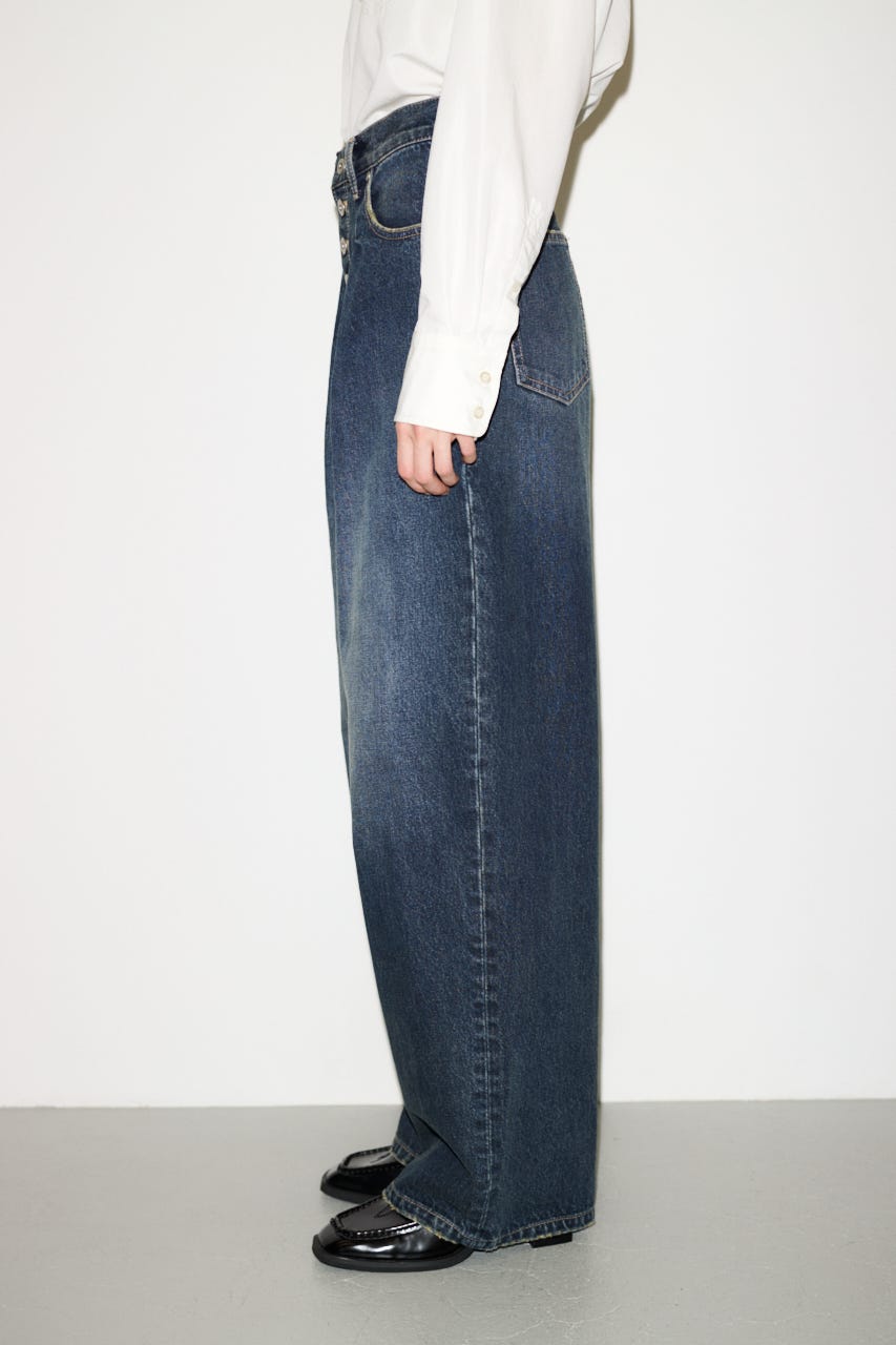 【THROW】BUTTONFLY TUCK LOOSE PT-AB BLU 1
