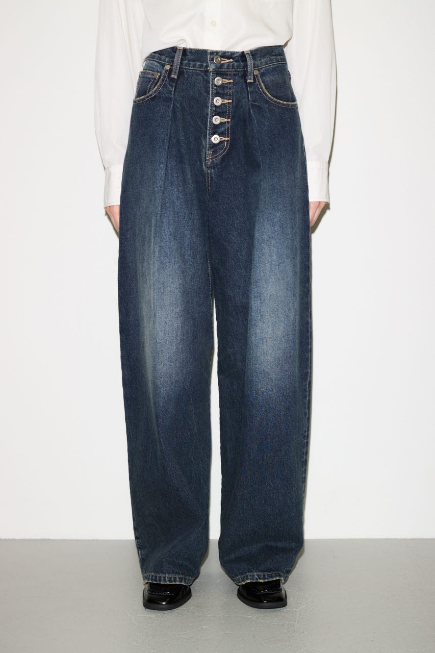 【THROW】BUTTONFLY TUCK LOOSE PT-AB BLU 1