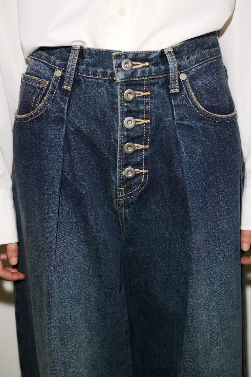 【THROW】BUTTONFLY TUCK LOOSE PT-AB BLU 1