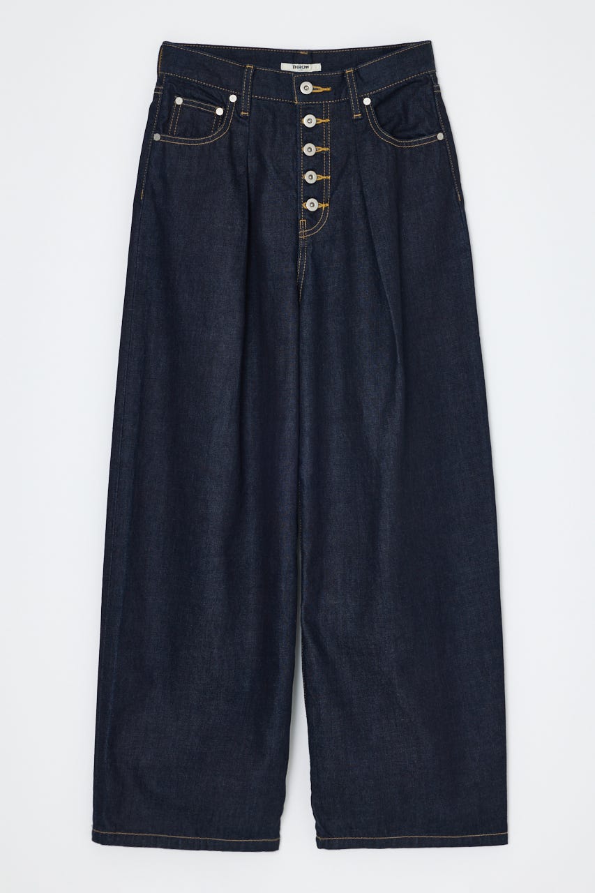 【THROW】BUTTONFLY TUCK LOOSE PT-AB D/BLU 1