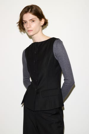 【THROW】MANNISH B／N SLIT ベスト