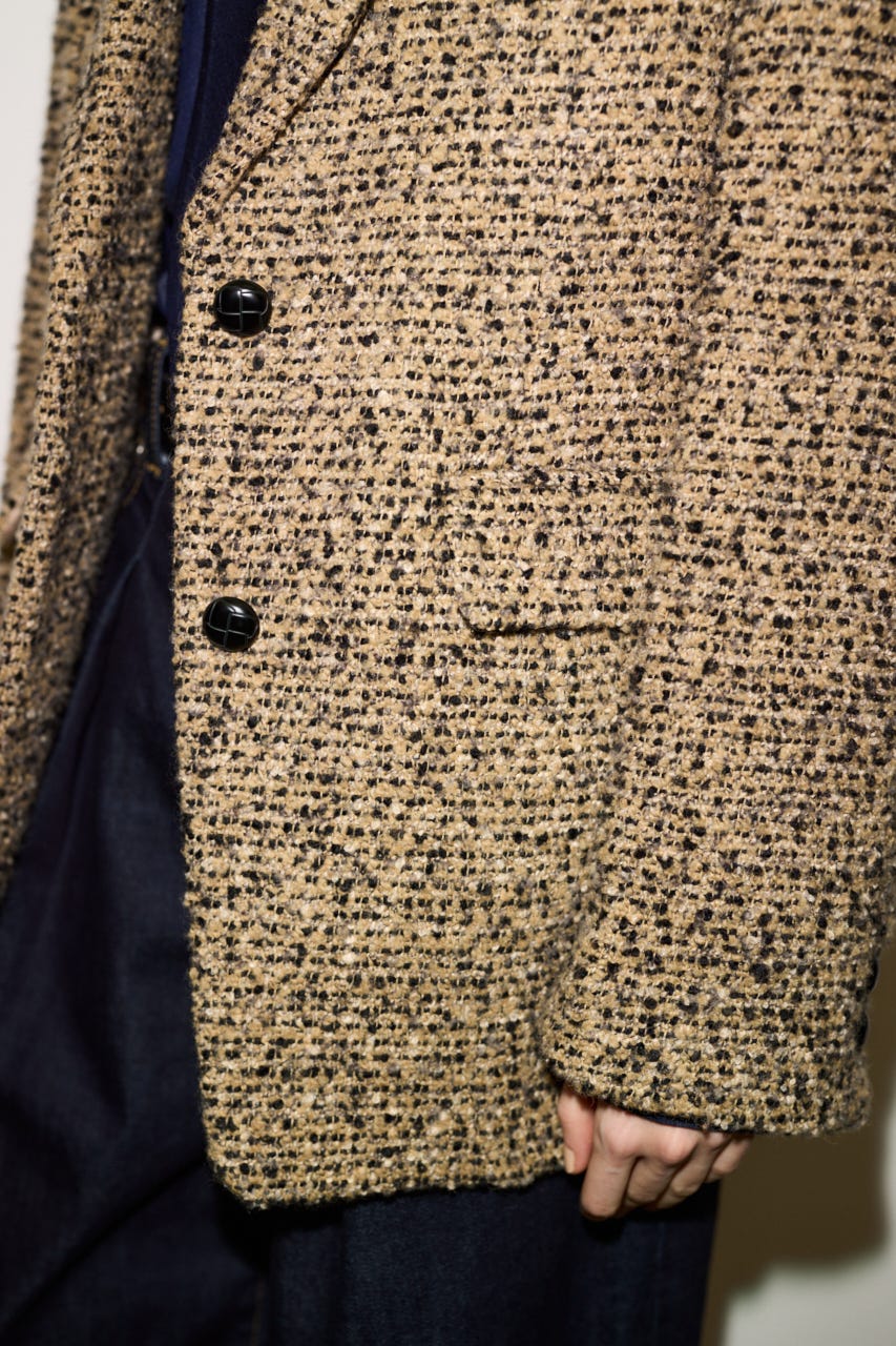 【AW PRE ORDER 第2弾】【THROW】TWEED BOXY TAILOR ジャケット M/BEG FREE
