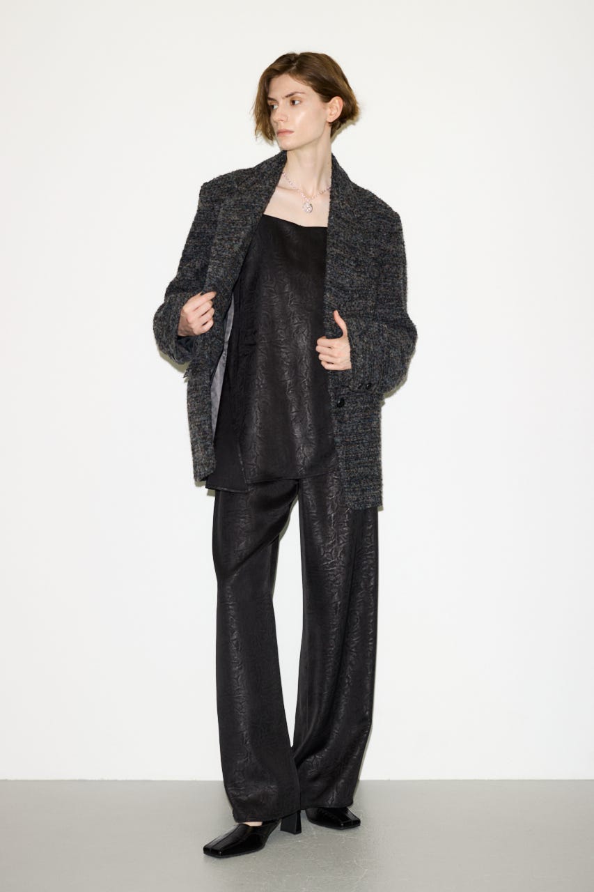 【AW PRE ORDER 第2弾】【THROW】TWEED BOXY TAILOR ジャケット M/GRY FREE