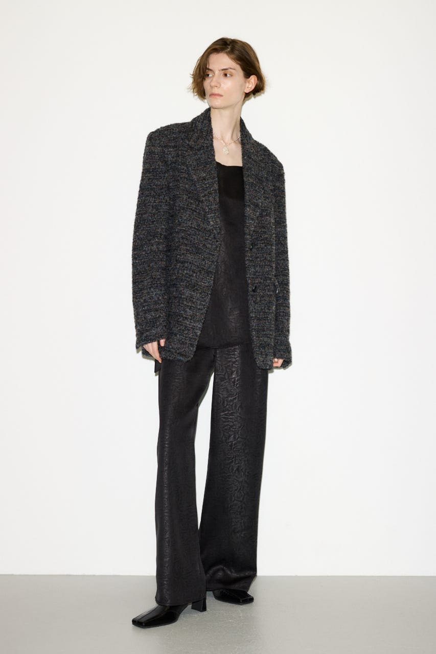 【AW PRE ORDER 第2弾】【THROW】TWEED BOXY TAILOR ジャケット M/GRY FREE