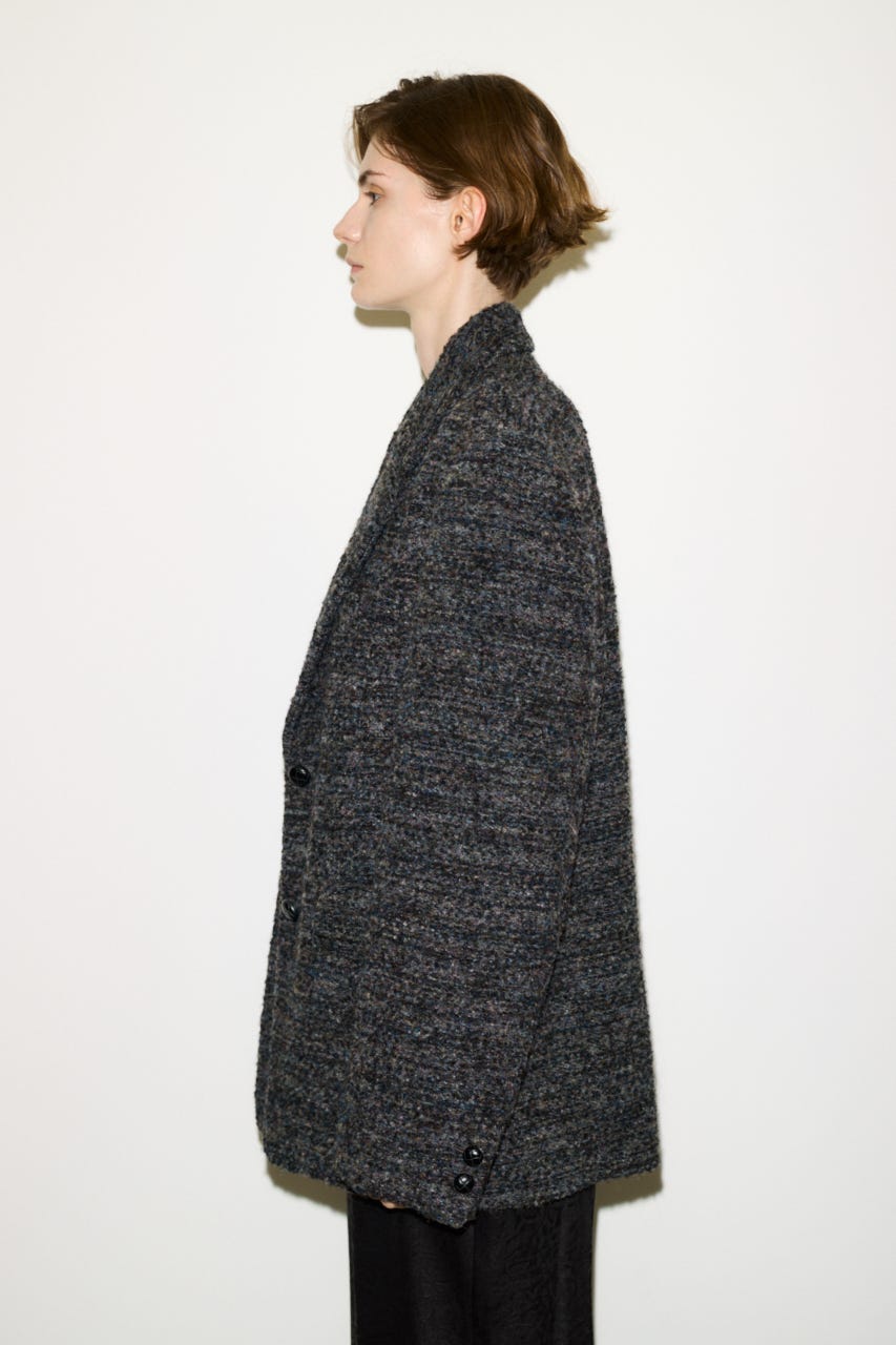 【AW PRE ORDER 第2弾】【THROW】TWEED BOXY TAILOR ジャケット M/GRY FREE