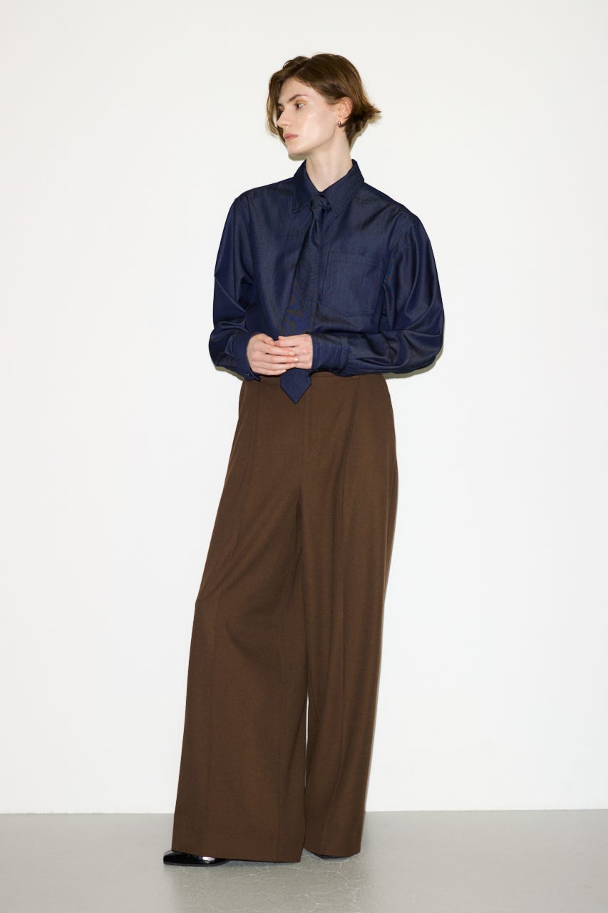 【THROW】TIE PK シャツ D/BLU FREE